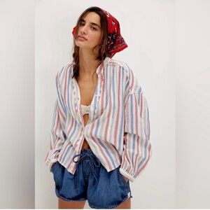 We The Free Valley Valley Double Cloth Stripped Shirt